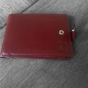 Red Rolex Leather Wallet